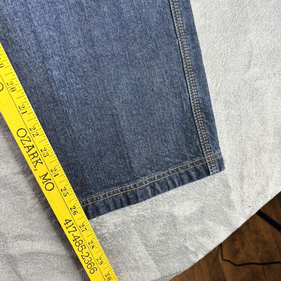 Duluth Trading Flex Ballroom Jeans Mens 38x27 Straight Fit Stretch Denim Pants - Picture 7 of 10